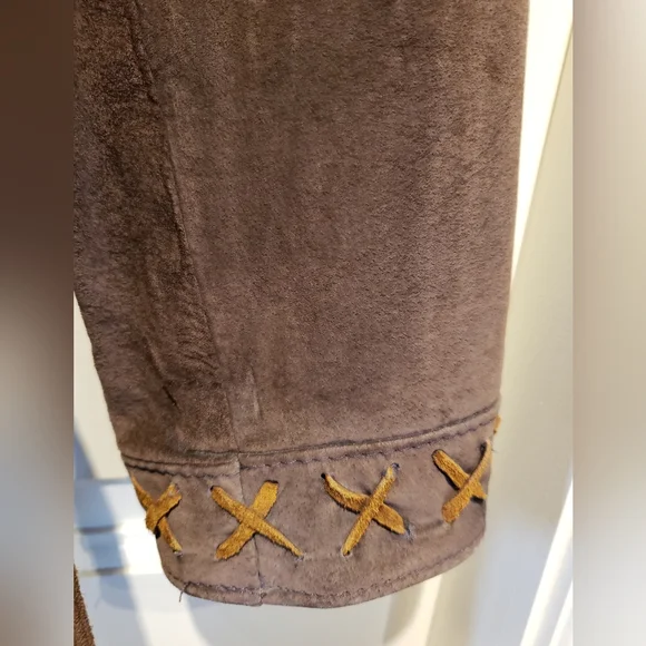 Vintage Double D Ranch Brown Leather Fringe Jacket - Picture 5 of 11